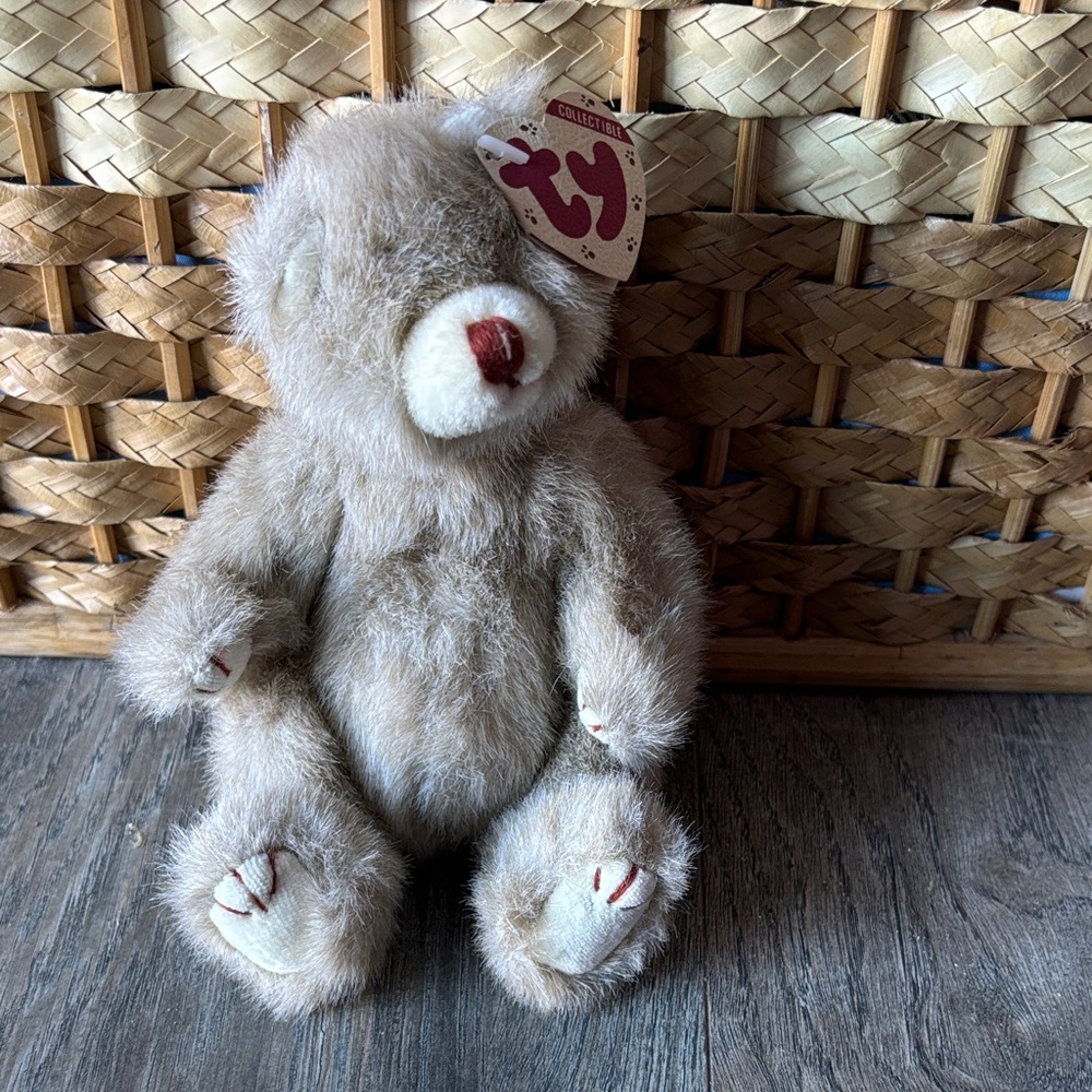 NWT TY Collectible Plush Tan Teddy Bear